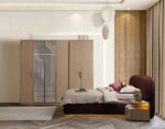 DANTE PACK LIT+SOMMIER AVEC RANGEMENT+ 2 CHEVETS + COMMODE + MIROIR + POUF - Image 8
